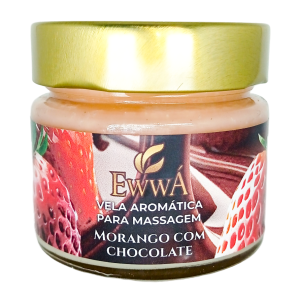 Vela Aromática para Massagem Morango com Chocolate 150g